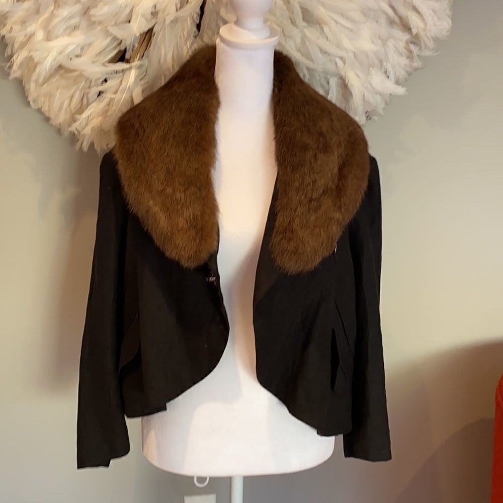 Yigal Azrouel fur trimmed blazer
